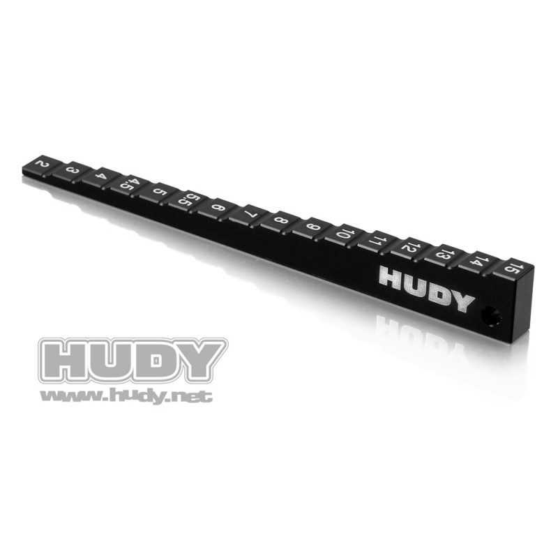 HUDY Chassis Ride Height Gauge 0 mm to 15 mm (1 mm Stepped)